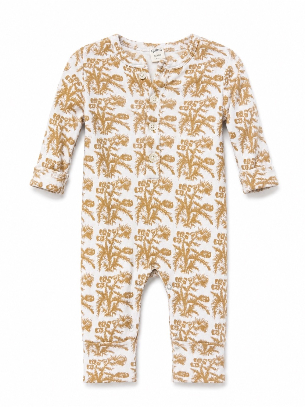 Kate Quinn Jumper 12-18 Months Beige Neutral Unisex Floral Organic Cotton